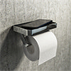 Arezzo Toilet Roll Holder with Shelf - Chrome profile small image view 1 