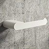 Arezzo Matt White Toilet Roll Holder profile small image view 1 