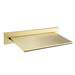 Arezzo Brushed Brass Wall Mounted Slimline Waterfall Bath Filler + Concealed Thermostatic Valve profile small image view 2 