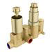Arezzo Brushed Brass Wall Mounted Slimline Waterfall Bath Filler + Concealed Thermostatic Valve profile small image view 6 