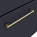 Arezzo Matt Blue Wall Hung Double Basin Vanity Unit (1205mm w. Brushed Brass Handles) profile small image view 2 
