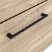 Arezzo Rustic Oak Wall Hung Double Basin Vanity Unit (1205mm w. Matt Black Handles) profile small image view 2 