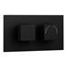Arezzo Matt Black Wall Mounted Waterfall Bath Filler + Concealed Thermostatic Valve profile small image view 5 