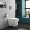 Dual Flush Concealed WC Cistern with Wall Hung Frame + Arezzo Toilet profile small image view 1 