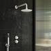 Arezzo Matt White Concealed Individual Diverter + Thermostatic Control Shower Valve profile small image view 3 