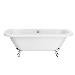 Admiral 1685 Back To Wall Roll Top Bath + Chrome Leg Set profile small image view 2 