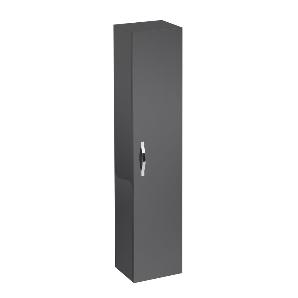 Apollo 300mm Wall Hung Tall Unit Grey Gloss Online Now