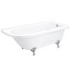 Appleby 1700 Roll Top Shower Bath + Chrome Leg Set profile small image view 1 