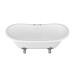 Arcade Vine Freestanding Natural Stone Bath with Traditional Legs - 1690 x 800mm profile small image view 3 