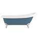 Astoria Blue 1710 Roll Top Slipper Bath w. Ball + Claw Leg Set profile small image view 2 