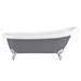 Astoria Grey 1710 Roll Top Slipper Bath w. Ball + Claw Leg Set profile small image view 2 