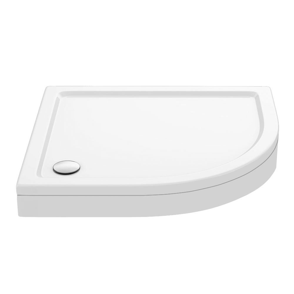 Aurora Stone RH Offset Quadrant Shower Tray + Riser Kit Victorian