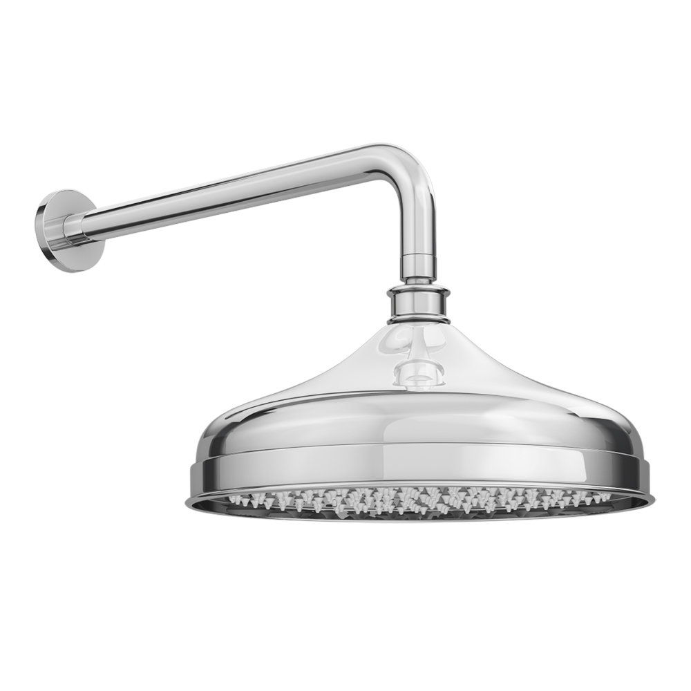 Belmont Traditional 12" Apron Rose Shower Head with Wall Mounted Arm