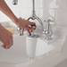 Burlington Classic Square 65cm Basin with Invisible Overflow/Waste & Pedestal profile small image view 4 