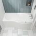 Cruze Shower Bath - 1700mm B Shaped with Acrylic Panel profile small image view 3 