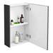 Brooklyn 450mm Gloss Grey Bathroom Mirror Unit profile small image view 3 