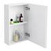 Brooklyn 450mm Gloss White Bathroom Mirror Unit profile small image view 3 