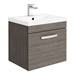 Brooklyn Bathroom Suite - Grey Avola with Chrome Handle - 500mm Wall Hung Vanity & Toilet profile small image view 2 