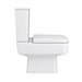 Brooklyn Bathroom Suite - Gloss White with Chrome Handle - 500mm Wall Hung Vanity & Toilet profile small image view 7 