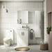 Brooklyn 600mm Gloss White Bathroom Mirror Cabinet - 2 Door profile small image view 3 