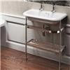 Clearwater - Small Traditional Roll Top Basin with Stainless Steel Stand - W550 x D470mm profile small image view 3 