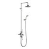 Burlington Medici Avon Thermostatic Two Outlet Exposed Shower Valve, Rigid Riser & Kit with Fixed Head profile small image view 1 
