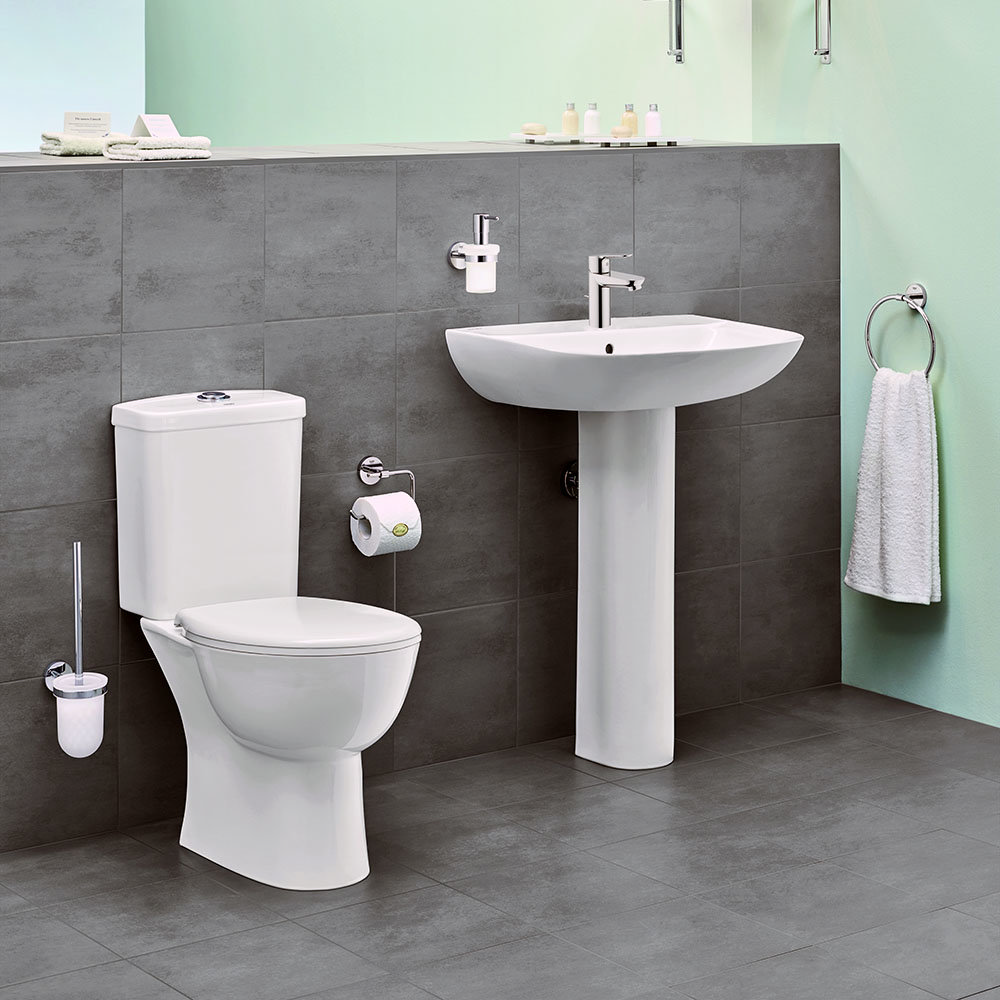 Grohe Bau 4Piece Bathroom Suite (Basin + Rimless Close Coupled Toilet