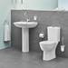 Grohe Bau 600mm 1TH Basin + Full Pedestal profile small image view 4 