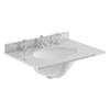 Bayswater 600mm 3TH Grey Marble Single Bowl Basin Top profile small image view 1 