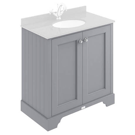 Bayswater Plummett Grey 800mm 2 Door Basin Cabinet Only