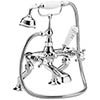 Bayswater White Crosshead Deck Mounted Bath Shower Mixer profile small image view 1 