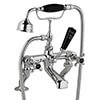Bayswater Black Crosshead Deck Mounted Bath Shower Mixer profile small image view 1 