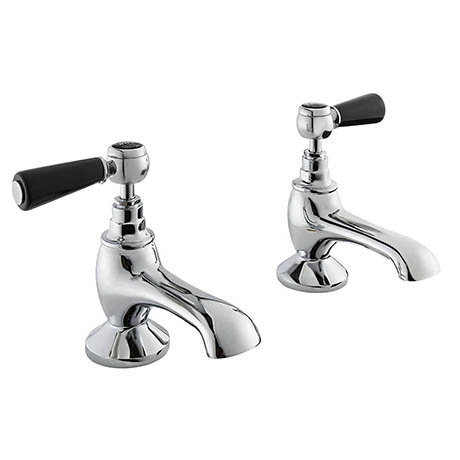 Bayswater Black Lever Traditional Bath Taps