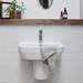Britton Bathrooms - Curve Washbasin with round semi pedestal - 2 Size Options profile small image view 7 
