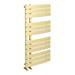 Arezzo Brushed Brass Designer Heated Towel Rail 1080 x 550mm profile small image view 3 