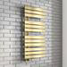 Arezzo Brushed Brass Designer Heated Towel Rail 1080 x 550mm profile small image view 4 