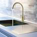 JTP Newbury Brushed Brass Dual Lever Kitchen Sink Mixer profile small image view 3 