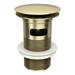Arezzo Round Brushed Brass Click Clack Basin Waste + Bottle Trap Pack profile small image view 2 