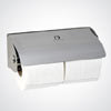 Dolphin - Satin Stainless Steel Lockable Double Toilet Roll Dispenser - BC267A profile small image view 1 