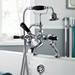 Hudson Reed Topaz Black Lever Deck Mounted Bath Shower Mixer Tap + Shower Kit profile small image view 2 