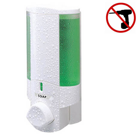 Dolphin - Single Plastic Shower Dispenser - White - BC624-1W