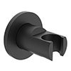 Ideal Standard Silk Black Idealrain Round Shower Handset Bracket profile small image view 1 