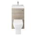 Brooklyn 500mm Driftwood 2-In-1 Combined Wash Basin & Toilet profile small image view 4 