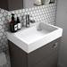 Brooklyn 500mm Gloss Grey 2-In-1 Combined Wash Basin & Toilet profile small image view 2 