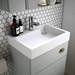 Brooklyn 500mm Grey Mist 2-In-1 Combined Wash Basin & Toilet profile small image view 4 