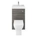 Brooklyn 500mm Grey Avola 2-In-1 Combined Wash Basin & Toilet profile small image view 4 