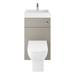Brooklyn 500mm Stone Grey 2-In-1 Combined Wash Basin & Toilet profile small image view 4 