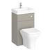 Brooklyn 500mm Stone Grey 2-In-1 Combined Wash Basin & Toilet profile small image view 5 