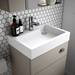 Brooklyn 500mm Stone Grey 2-In-1 Combined Wash Basin & Toilet profile small image view 2 