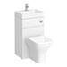 Brooklyn 500mm White Gloss 2-In-1 Combined Wash Basin & Toilet profile small image view 5 